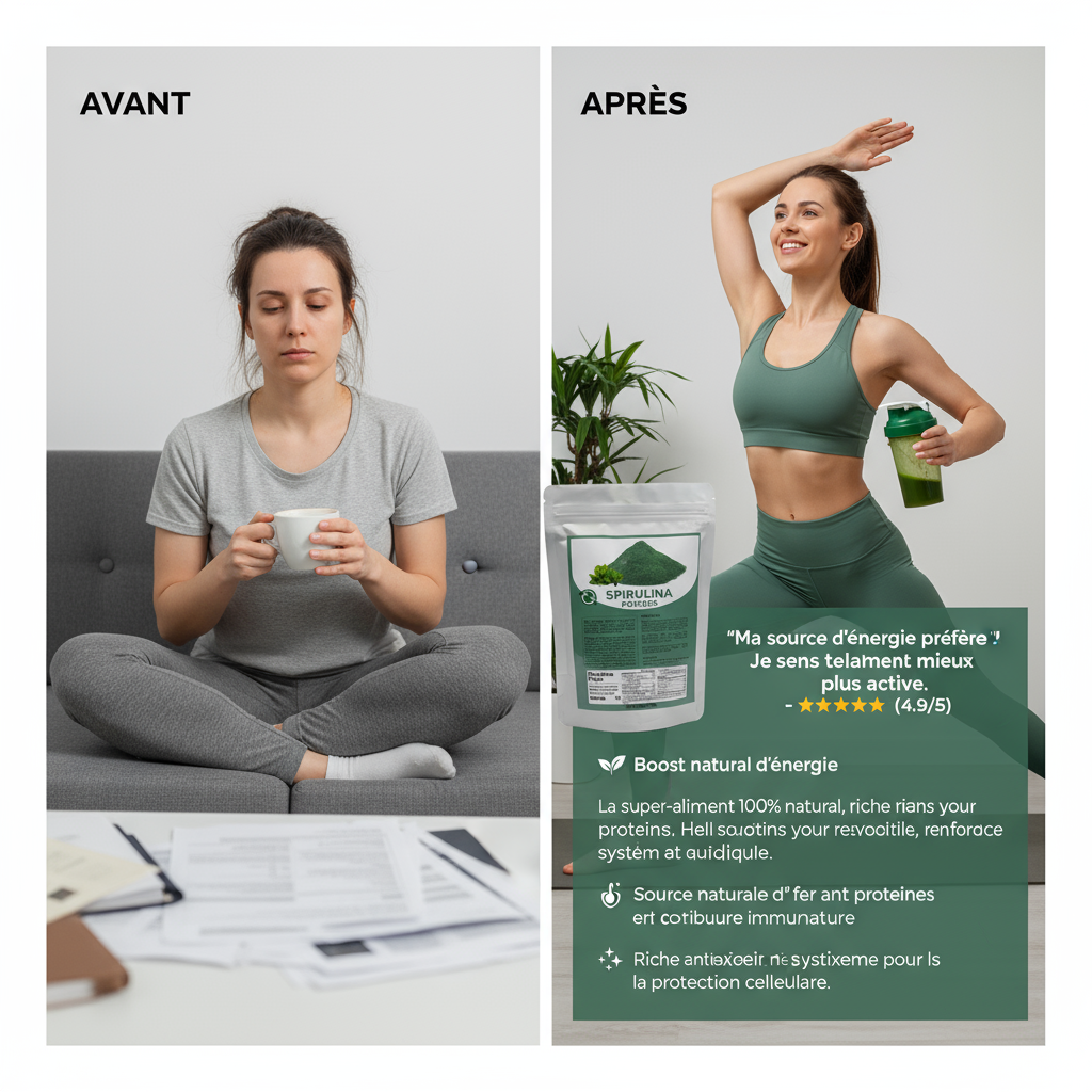 Spiruline 100% Naturelle | Énergie, Immunité & Vitalité